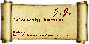 Jaloveczky Jusztusz névjegykártya